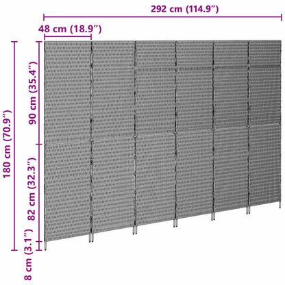 Divider per stanze Beige 292 x 180 cm polyrattan - homemem39