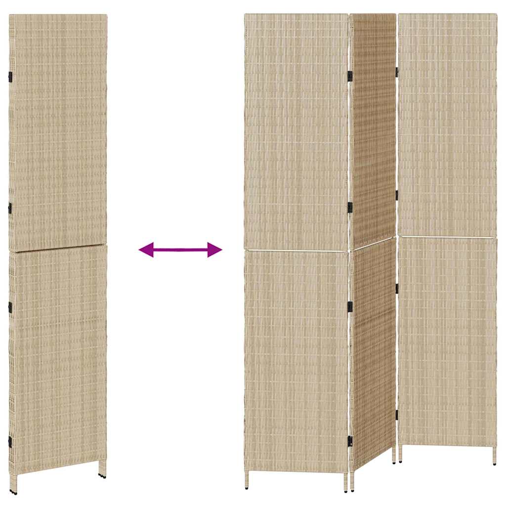 Divider per stanze Beige 146 x 200 cm polyrattan - homemem39