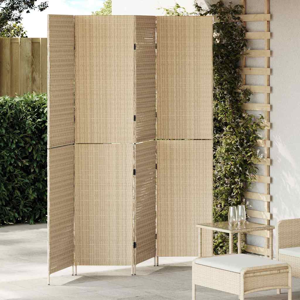 Divider per stanze Beige 196 x 200 cm polyrattan - homemem39