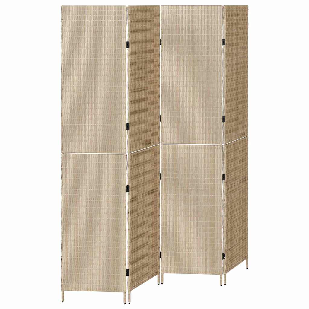 Divider per stanze Beige 196 x 200 cm polyrattan - homemem39
