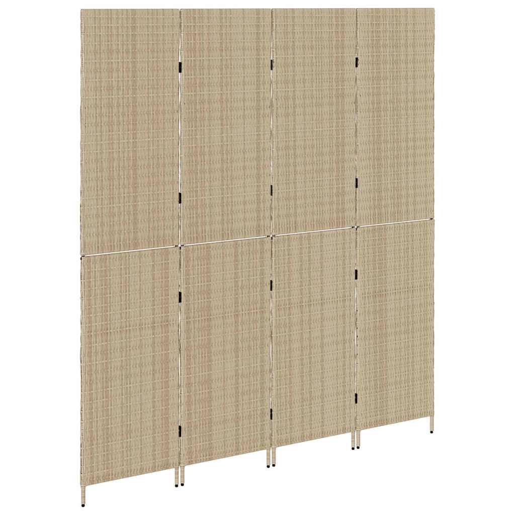 Divider per stanze Beige 196 x 200 cm polyrattan - homemem39
