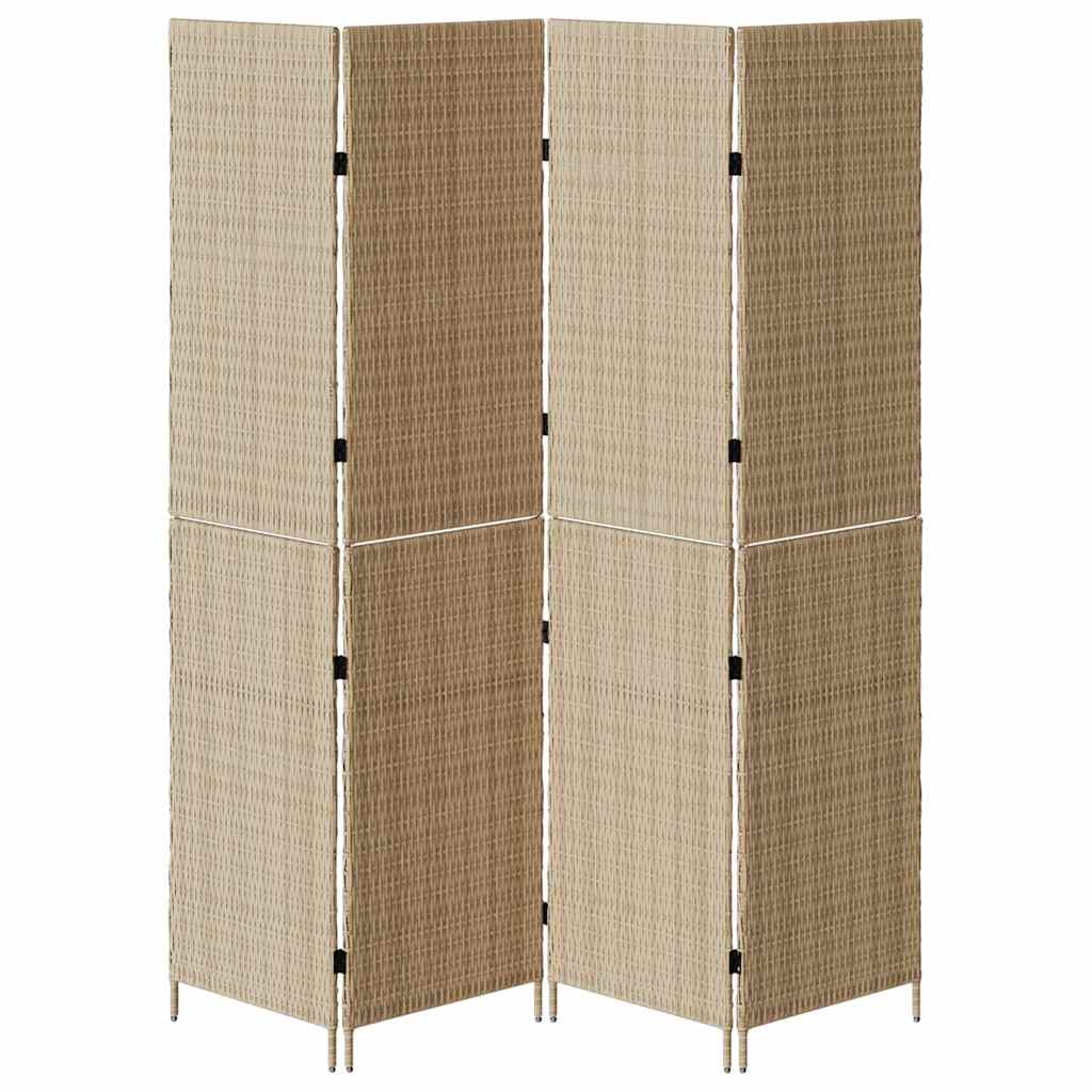 Divider per stanze Beige 196 x 200 cm polyrattan - homemem39