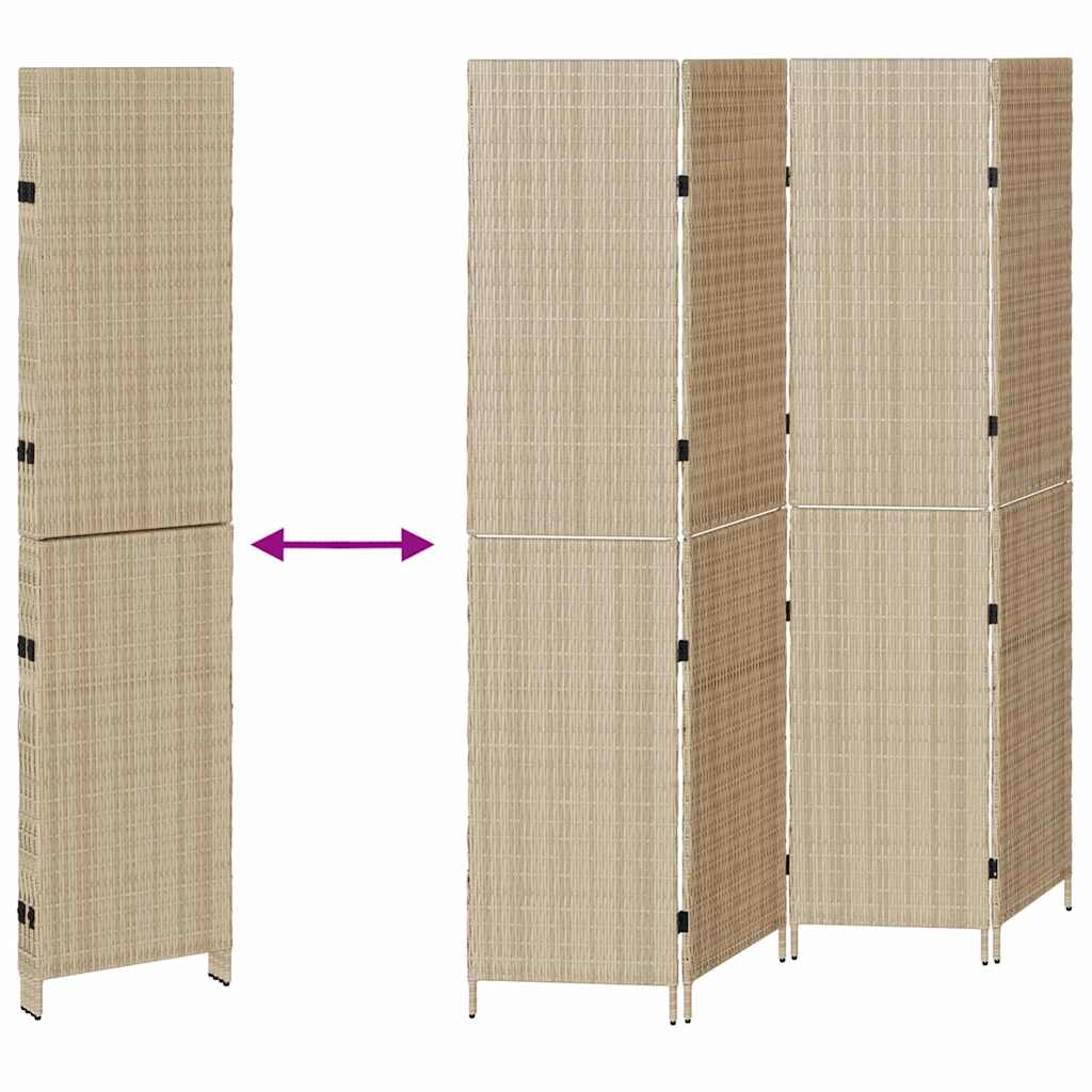 Divider per stanze Beige 196 x 200 cm polyrattan - homemem39