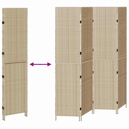 Divider per stanze Beige 196 x 200 cm polyrattan - homemem39