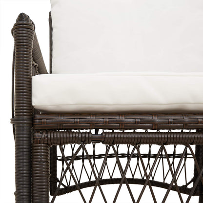 Sedia da Giardino Marrone 73 x 61 x 77 cm polyrattan