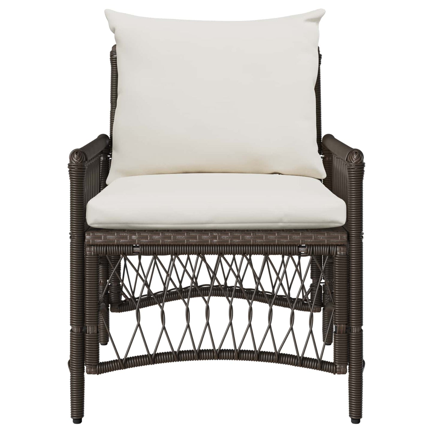 Sedia da Giardino Marrone 73 x 61 x 77 cm polyrattan