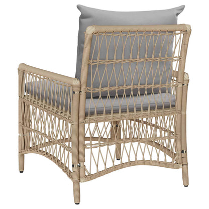 Sedia da Giardino con cuscino Beige 73 x 61 x 77 cm polyrattan | homemem39