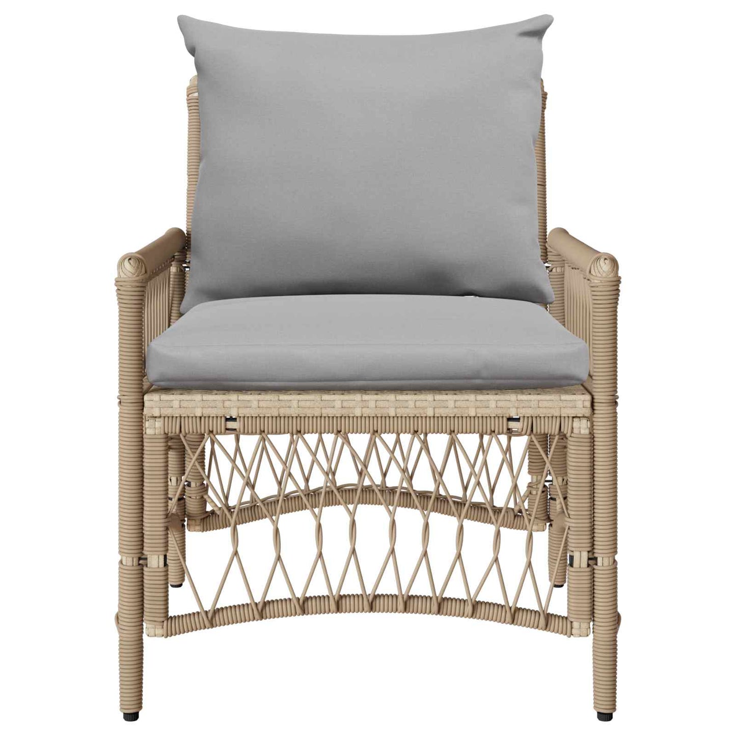 Sedia da Giardino con cuscino Beige 73 x 61 x 77 cm polyrattan | homemem39