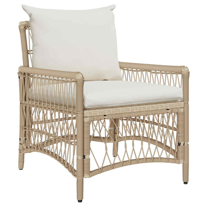 Sedia da Giardino con cuscino Beige 73 x 61 x 77 cm polyrattan