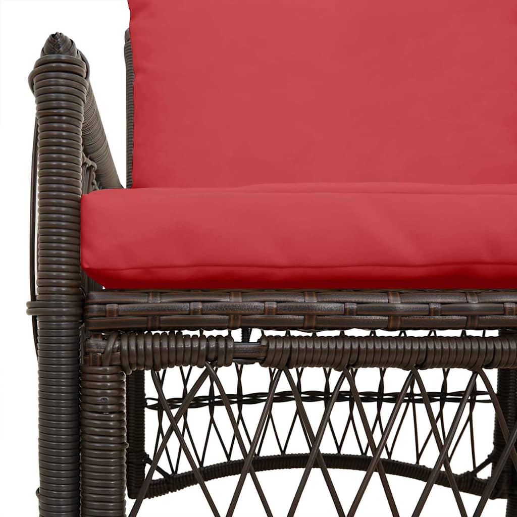Sedia da Giardino Marrone 73 x 61 x 77 cm polyrattan