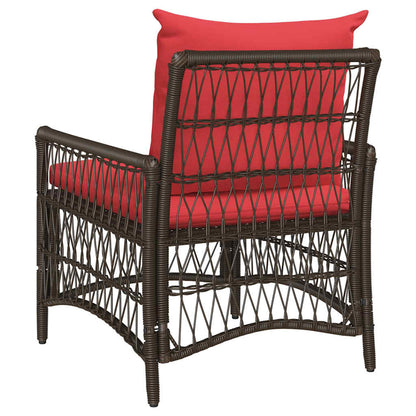 Sedia da Giardino Marrone 73 x 61 x 77 cm polyrattan
