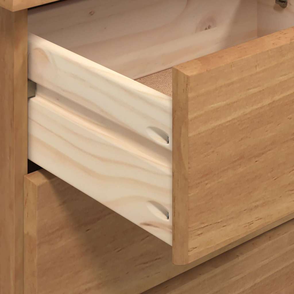 Cassettiera ASKIM Marrone 91 x 40 x 95,5 cm Pino massello | homemem39