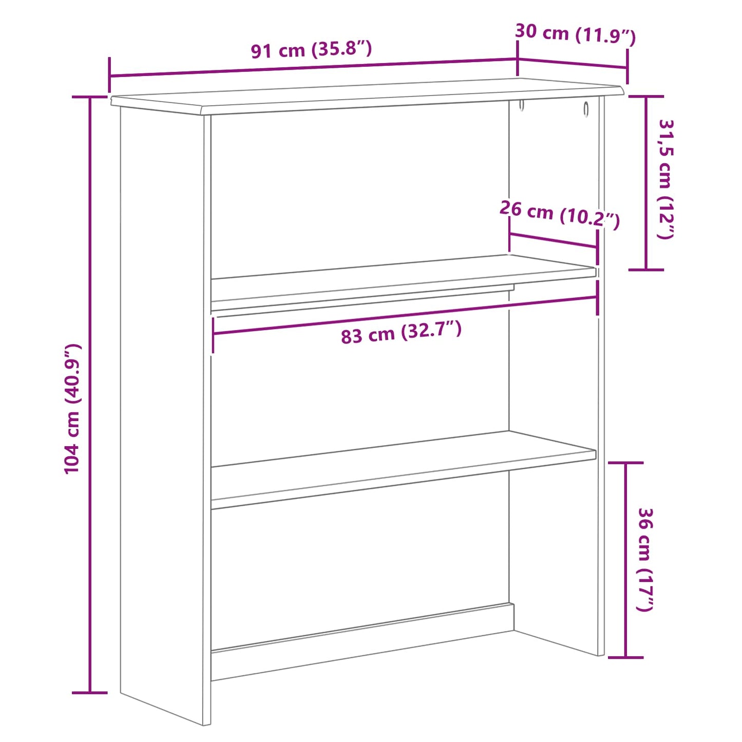 Gabbia ASKIM 91 x 30 x 104 cm Legno massiccio di pino