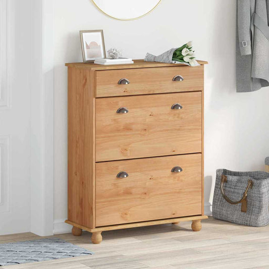 Mobile per scarpe con cassetto ASKIM Marrone 85 x 35 x 108 cm - homemem39