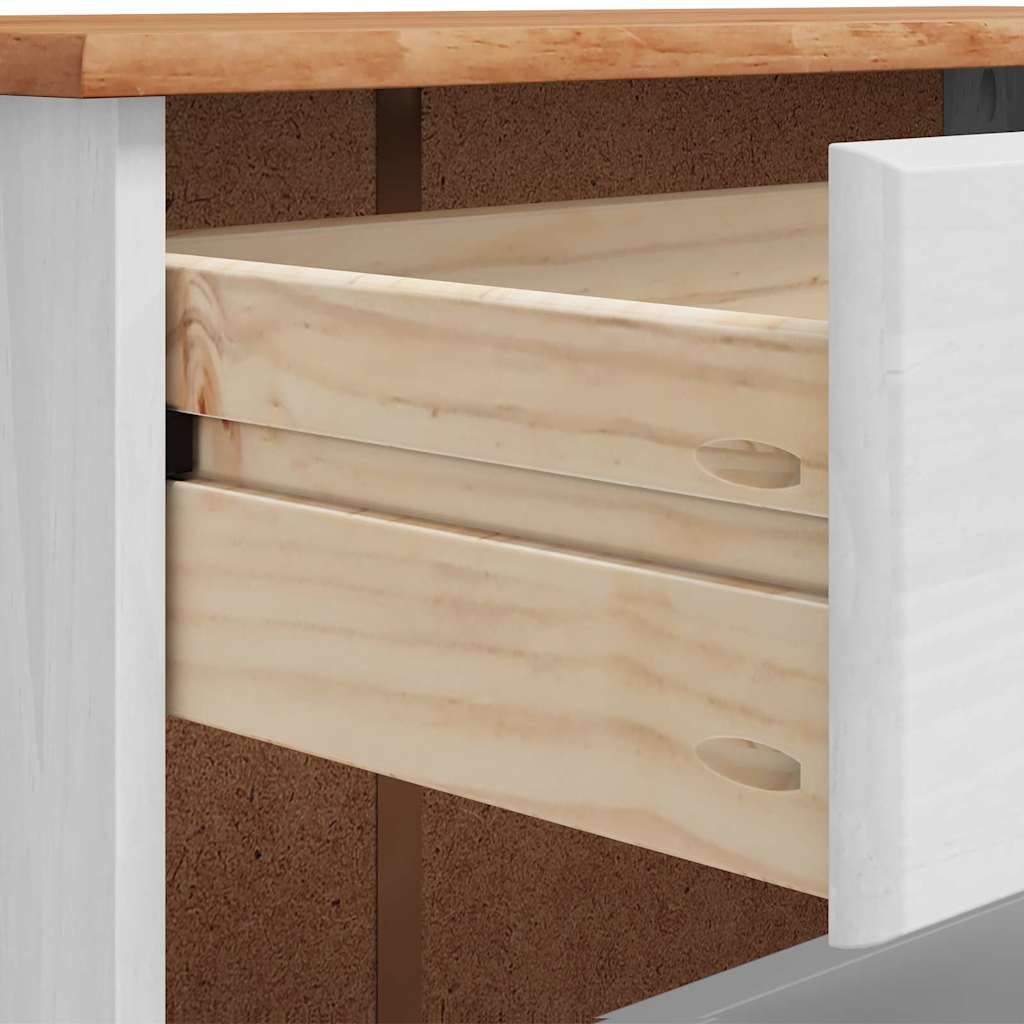 Mobile per scarpe con cassetto ASKIM Bianco 85 x 35 x 108 cm - homemem39