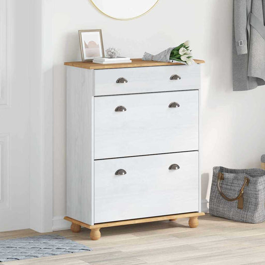 Mobile per scarpe con cassetto ASKIM Bianco 85 x 35 x 108 cm - homemem39