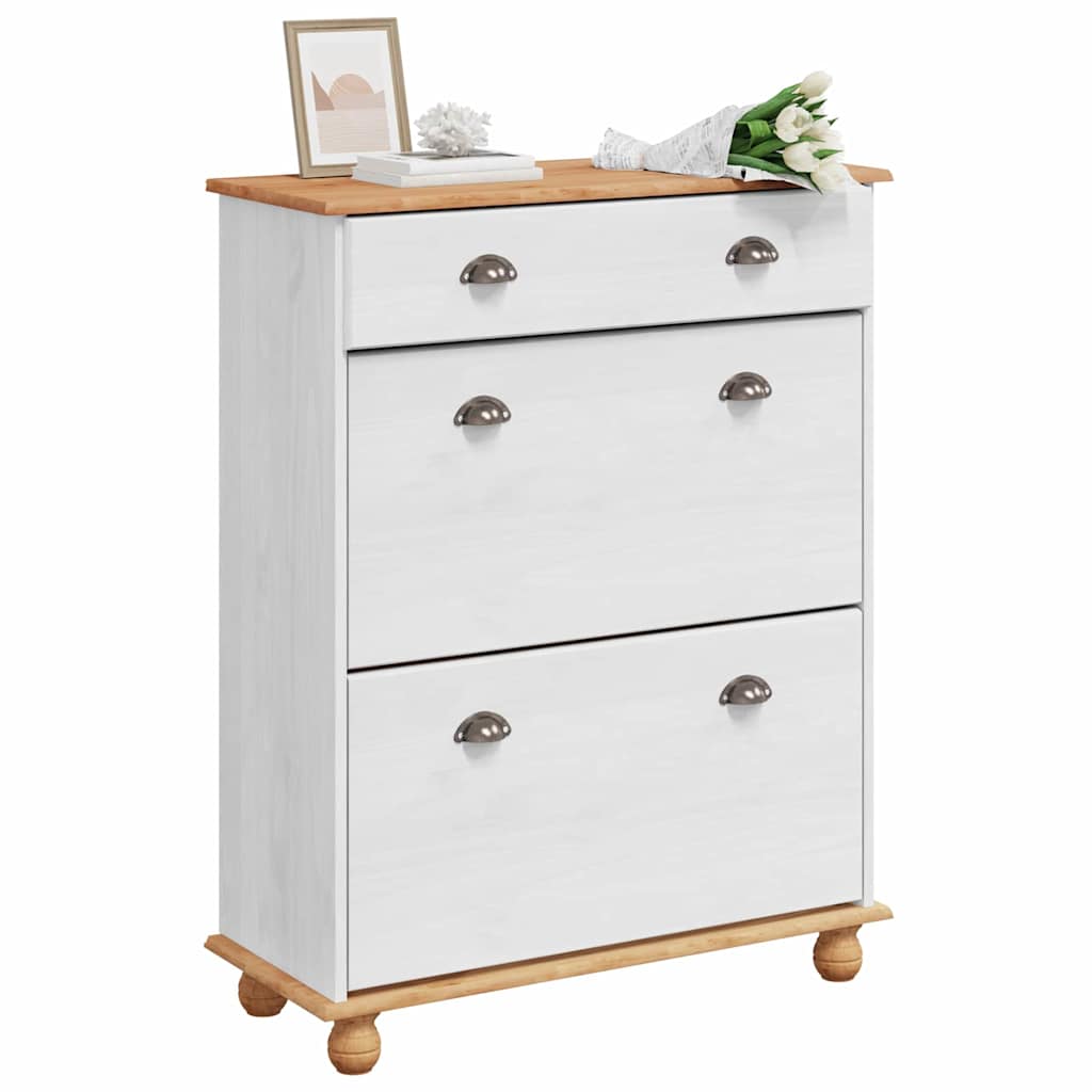 Mobile per scarpe con cassetto ASKIM Bianco 85 x 35 x 108 cm - homemem39