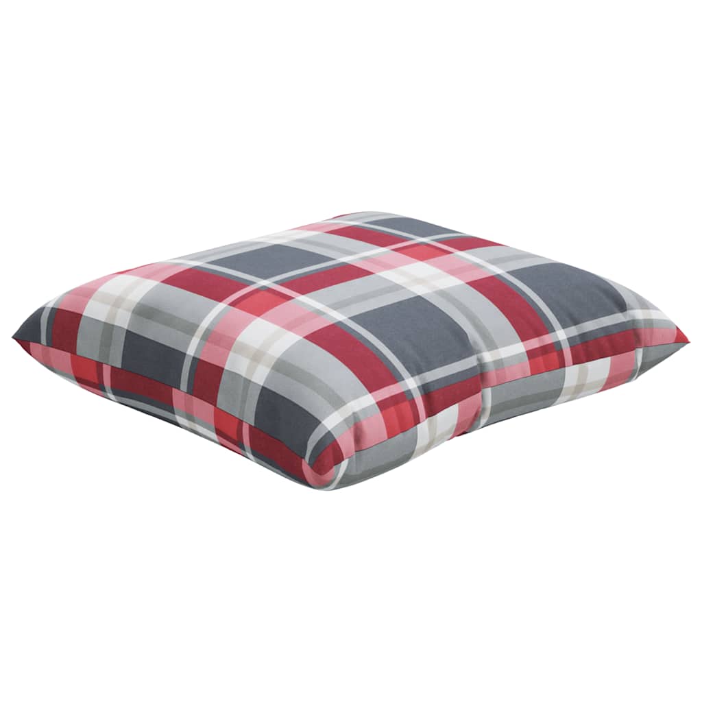 Cuscini per divano 4 pz Rossi a Quadri 40x40 cm in Tessuto | homemem39
