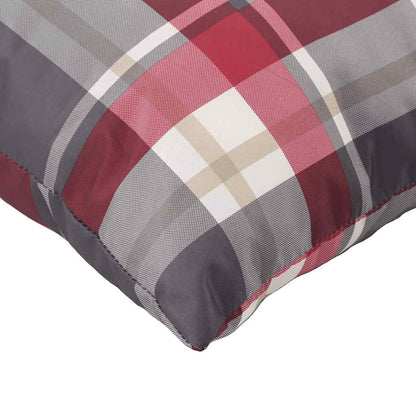 Cuscini per divano 4 pz Rossi a Quadri 50x50 cm in Tessuto | homemem39