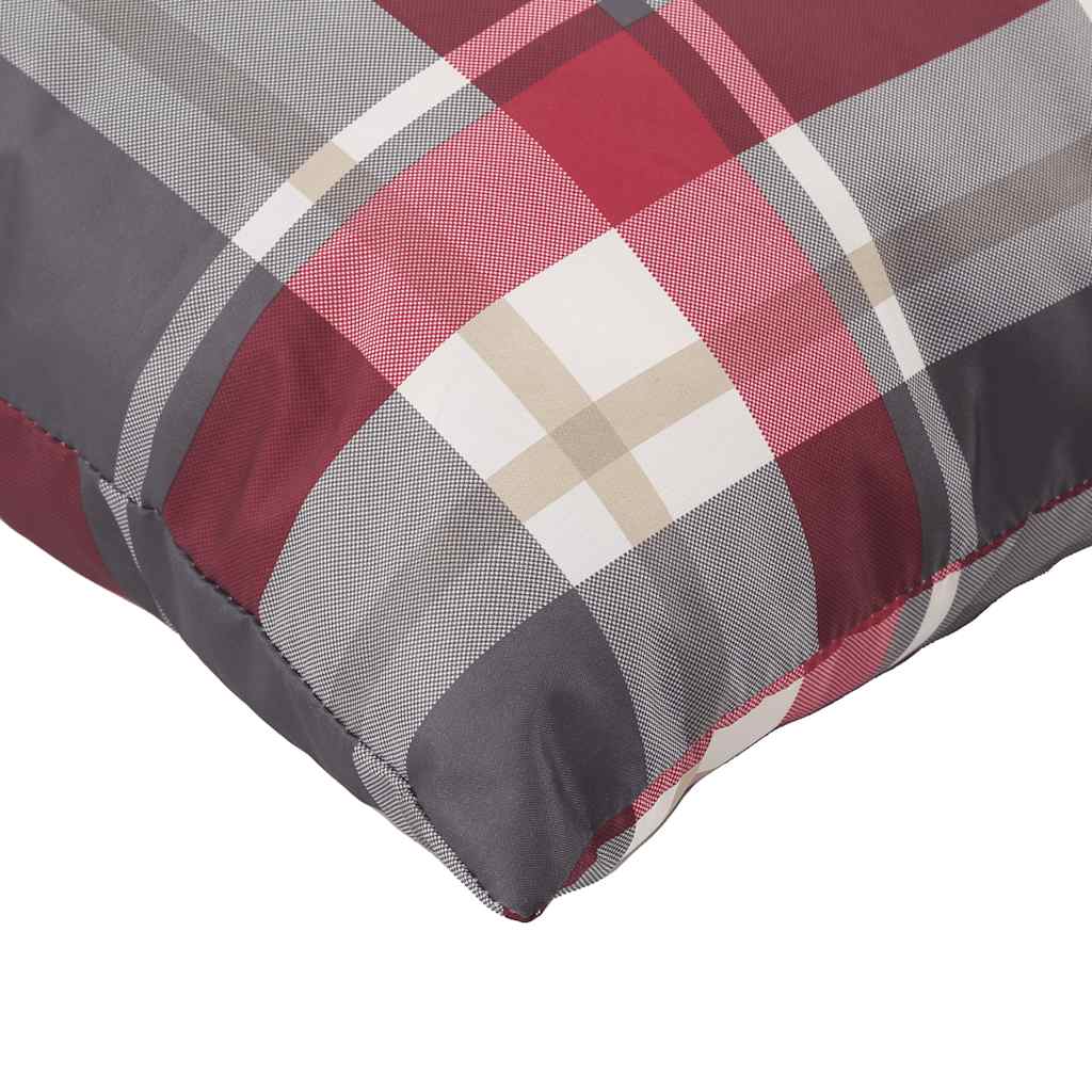 Cuscini per divano 4 pz Rossi a Quadri 60x60 cm in Tessuto | homemem39