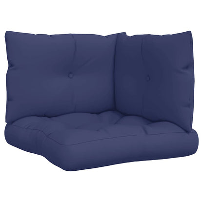 Cuscini per Pallet 3 pz Blu Marino in Tessuto Oxford
