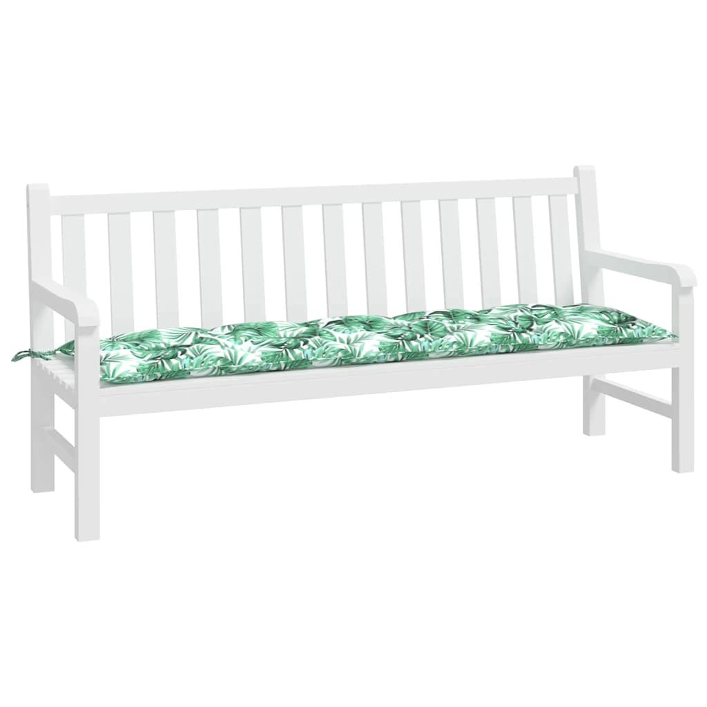 Cuscino per Panca a Foglie 180x50x7 cm in Tessuto Oxford