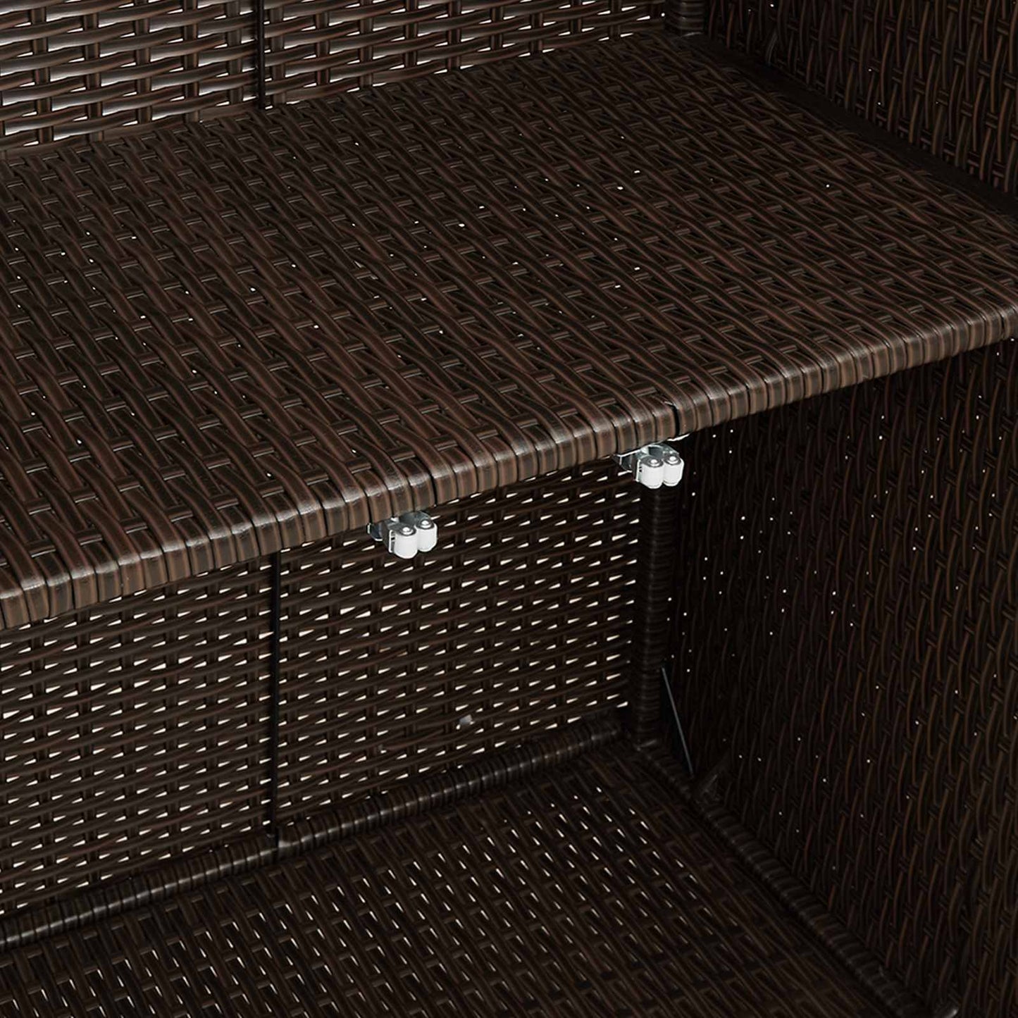 Armadio con lo scaffale Marrone 100 x 36 x 102 cm Rattan