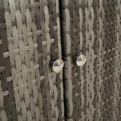 Armadio con lo scaffale Grigio 100 x 36 x 102 cm Rattan