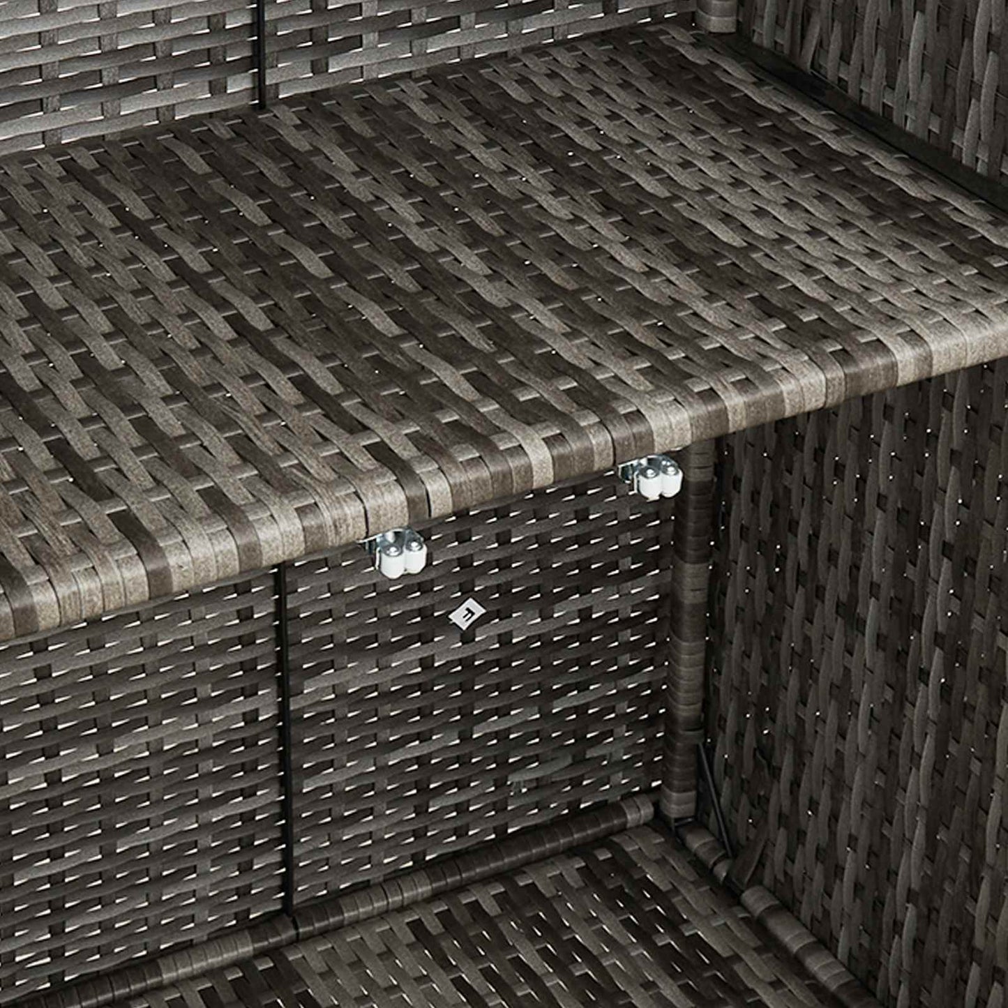 Armadio con lo scaffale Grigio 100 x 36 x 102 cm Rattan