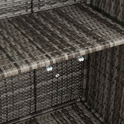 Armadio con lo scaffale Grigio 100 x 36 x 102 cm Rattan
