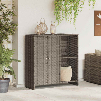 Armadio con lo scaffale Grigio 100 x 36 x 102 cm Rattan