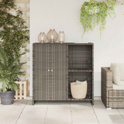 Armadio con lo scaffale Grigio 100 x 36 x 102 cm Rattan
