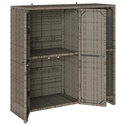 Armadio con lo scaffale Grigio 100 x 36 x 102 cm Rattan