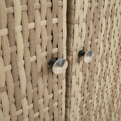 Armadio con lo scaffale Beige 100 x 36 x 102 cm Rattan