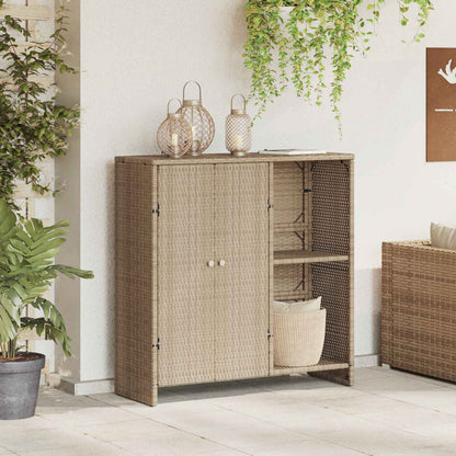 Armadio con lo scaffale Beige 100 x 36 x 102 cm Rattan