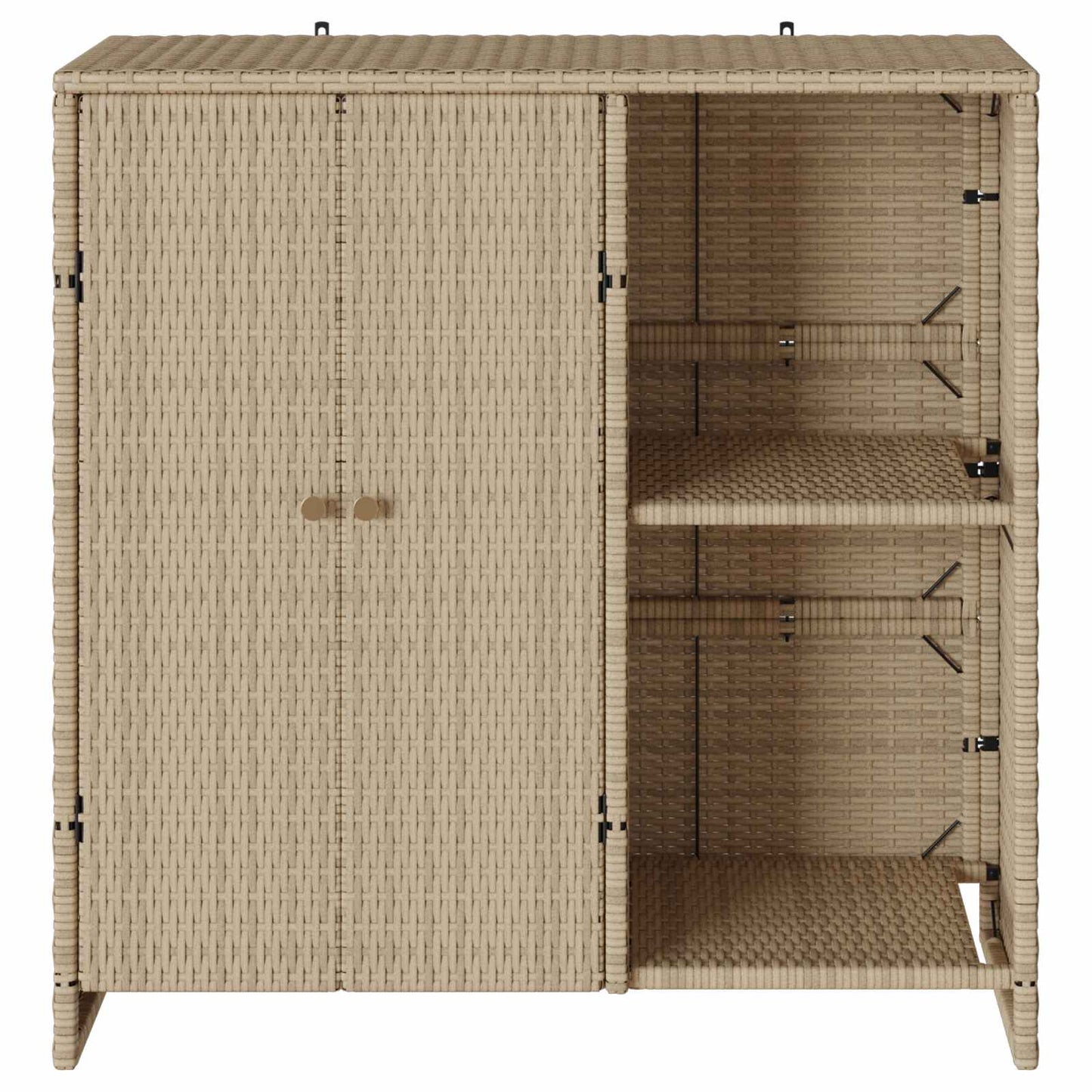 Armadio con lo scaffale Beige 100 x 36 x 102 cm Rattan