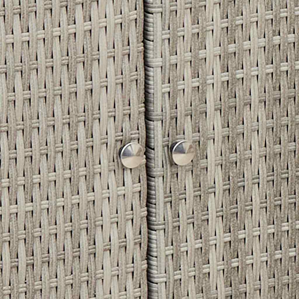 Armadio con lo scaffale Grigio chiaro 100 x 36 x 102 cm Rattan