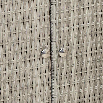 Armadio con lo scaffale Grigio chiaro 100 x 36 x 102 cm Rattan