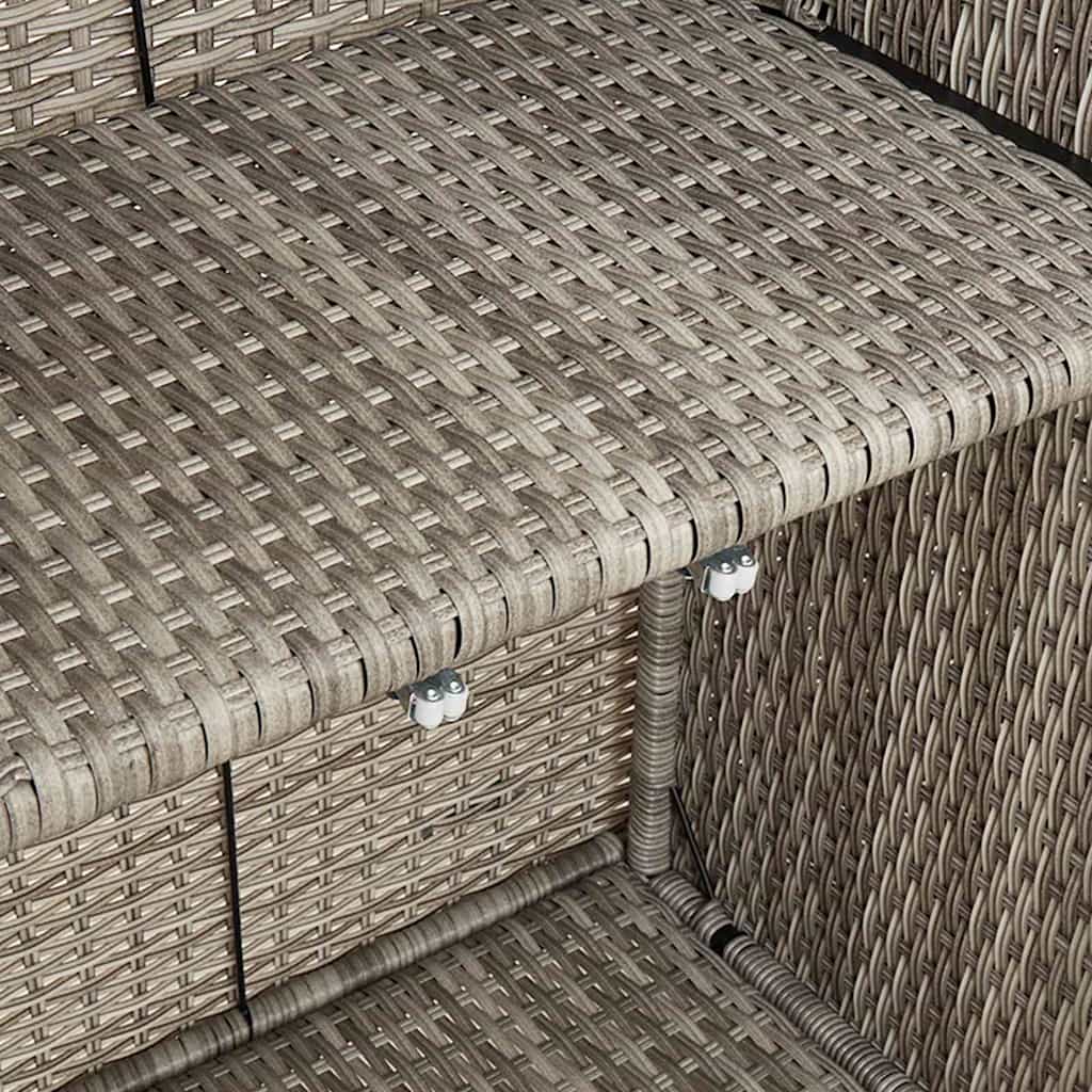 Armadio con lo scaffale Grigio chiaro 100 x 36 x 102 cm Rattan