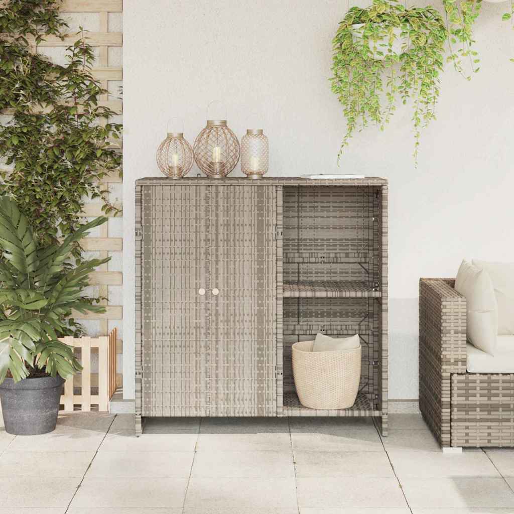 Armadio con lo scaffale Grigio chiaro 100 x 36 x 102 cm Rattan