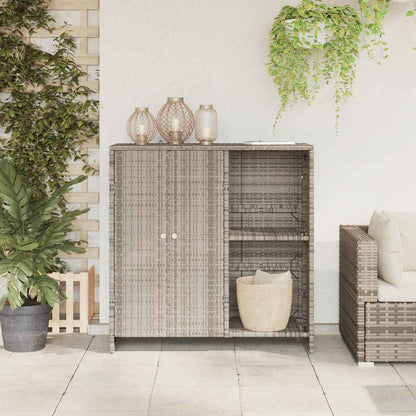 Armadio con lo scaffale Grigio chiaro 100 x 36 x 102 cm Rattan