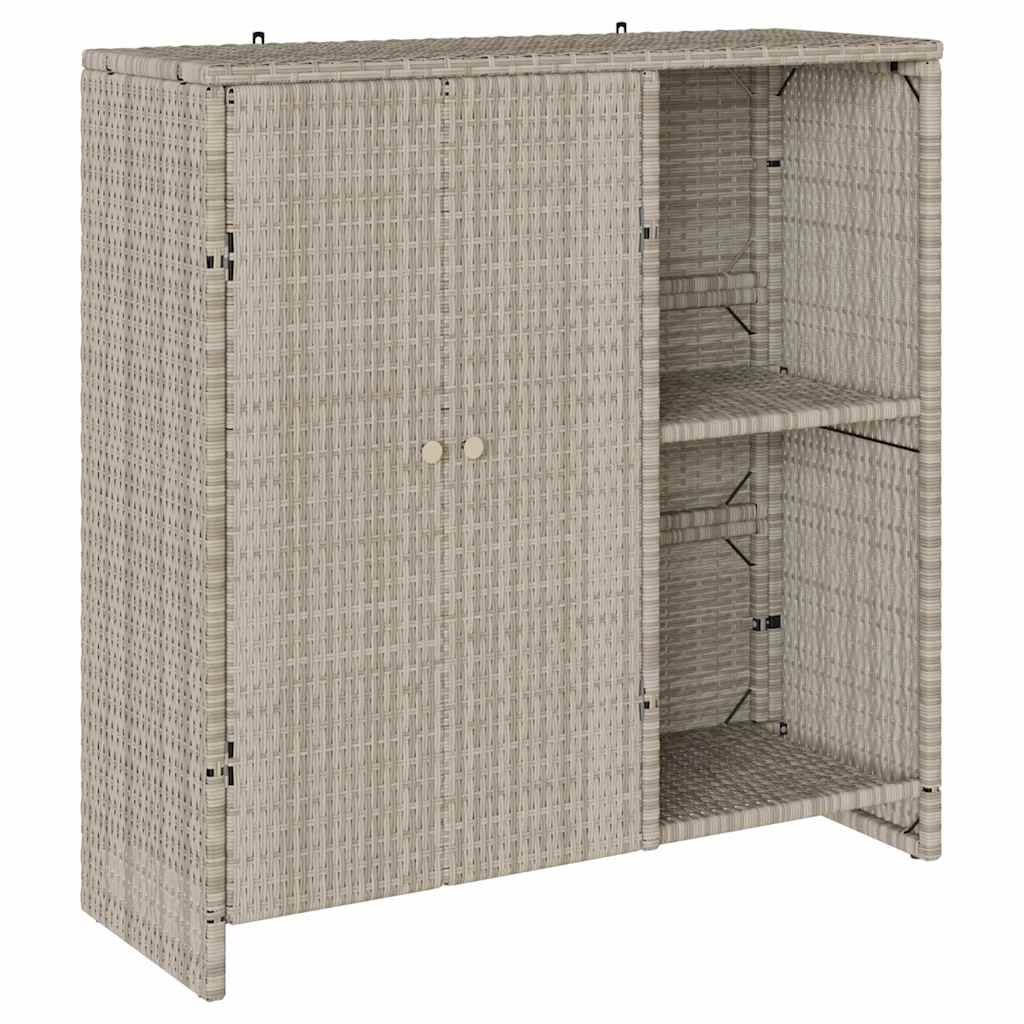 Armadio con lo scaffale Grigio chiaro 100 x 36 x 102 cm Rattan