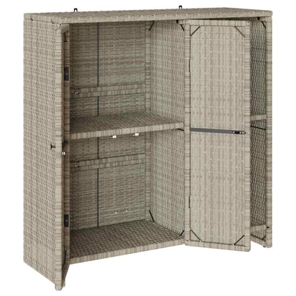Armadio con lo scaffale Grigio chiaro 100 x 36 x 102 cm Rattan