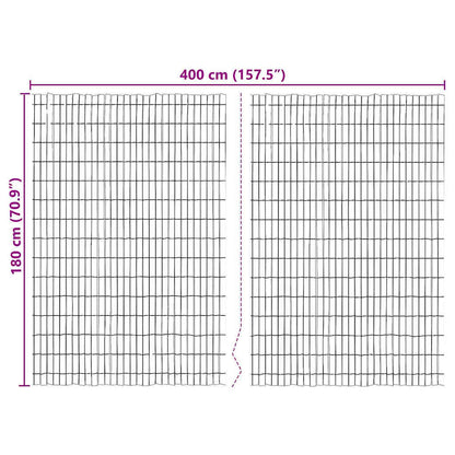 Recinzione in corteccia Marrone 400 x 180 cm Corteccia