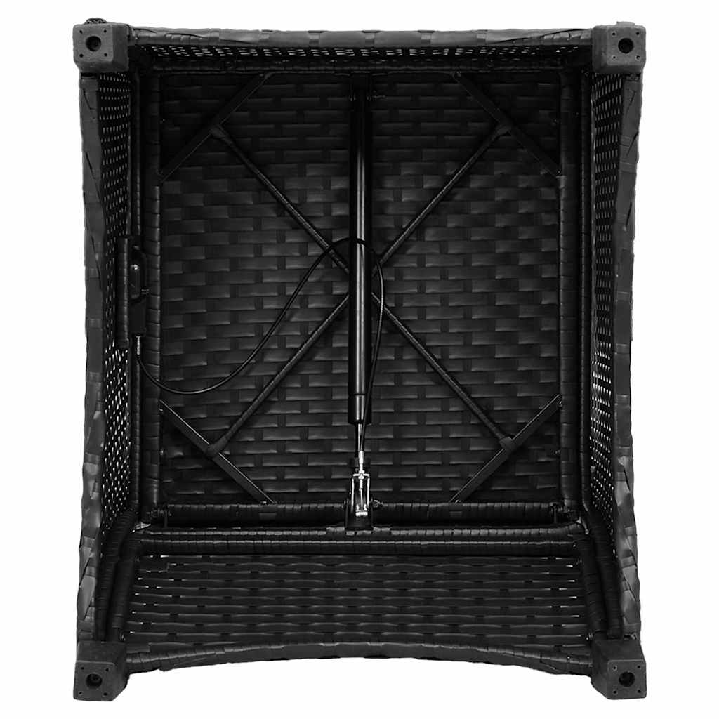 Poltrona reclinabile Nero 56 x 66 x 95cm polyrattan - homemem39