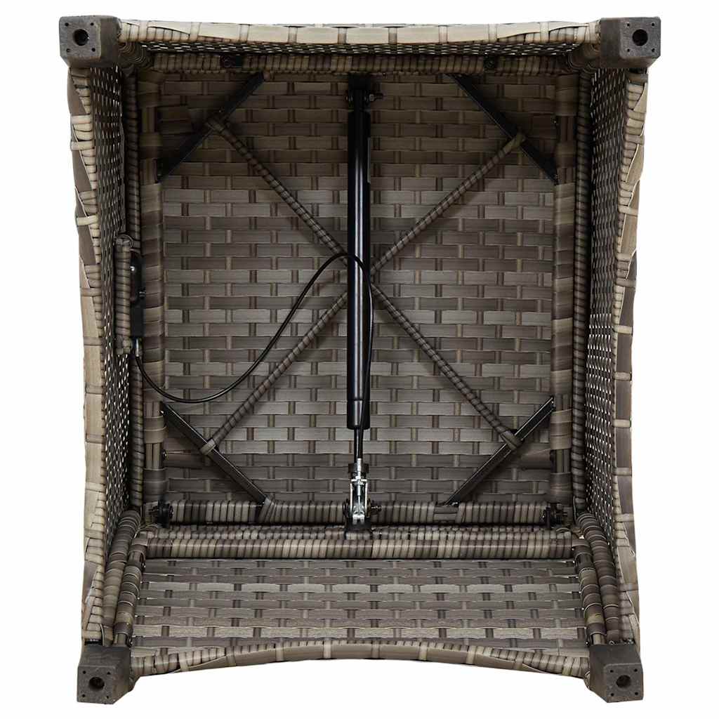 Poltrona reclinabile Grigio 56 x 66 x 95cm polyrattan - homemem39