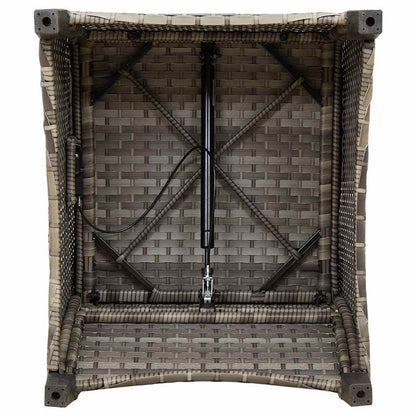 Poltrona reclinabile Grigio 56 x 66 x 95cm polyrattan - homemem39