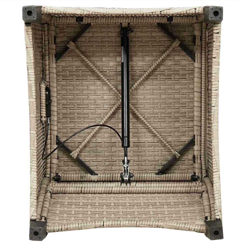 Poltrona reclinabile Beige 56 x 66 x 95cm polyrattan - homemem39