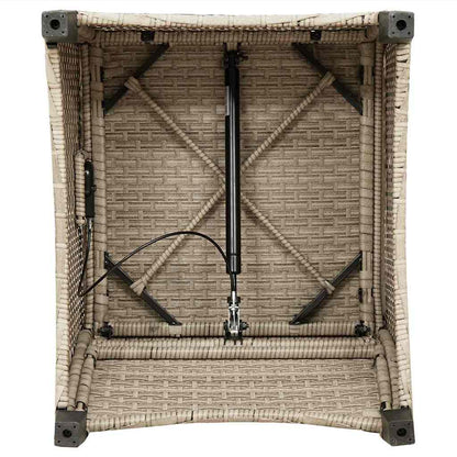 Poltrona reclinabile Beige 56 x 66 x 95cm polyrattan - homemem39