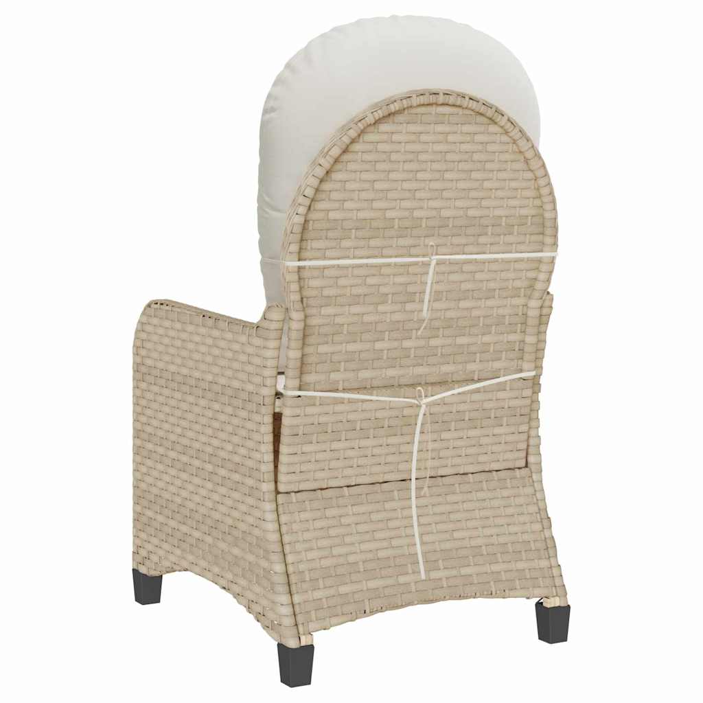 Poltrona reclinabile Beige 56 x 66 x 95cm polyrattan - homemem39